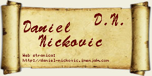 Daniel Ničković vizit kartica